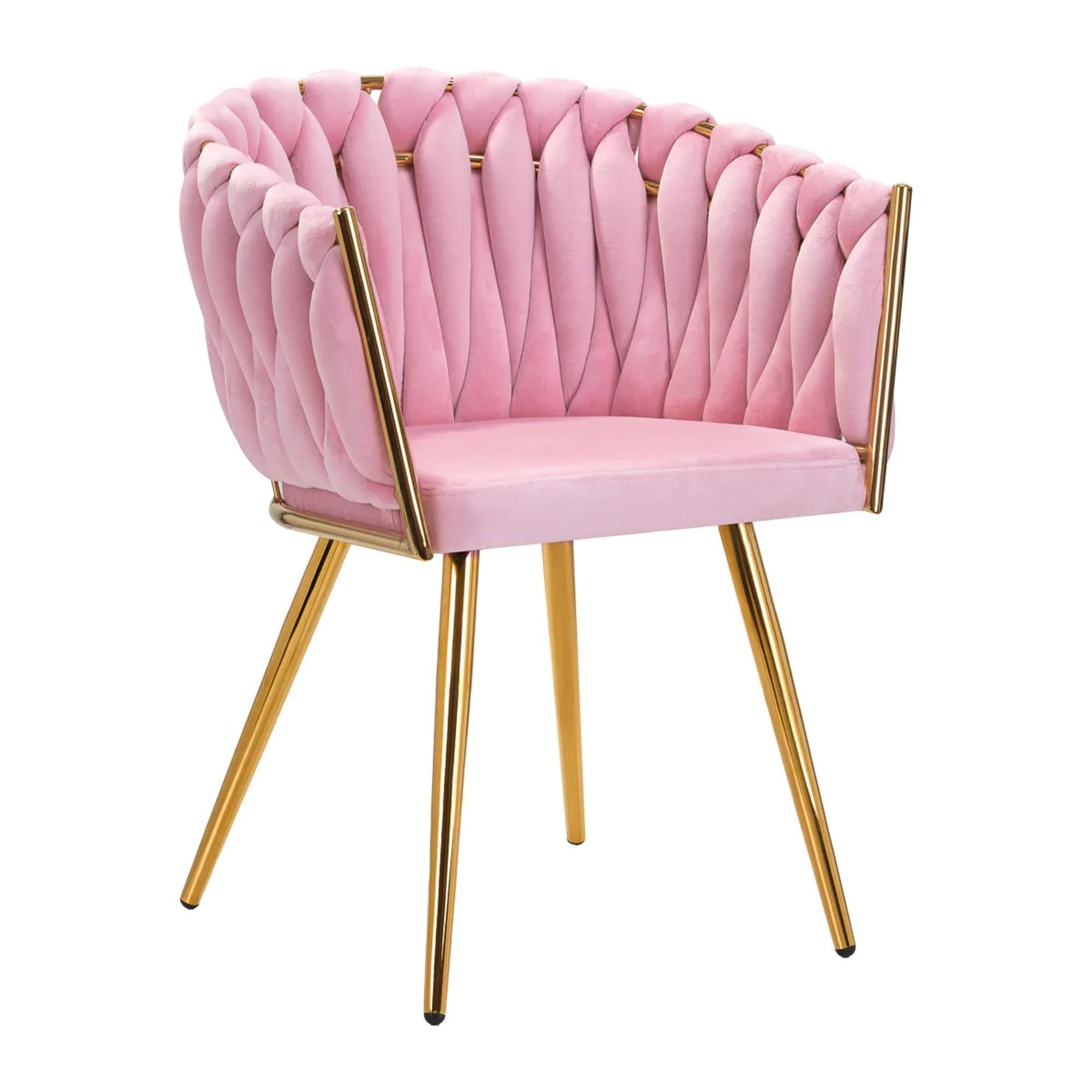 4Rico Poltrona QS-GW06G in Velluto - Rosa