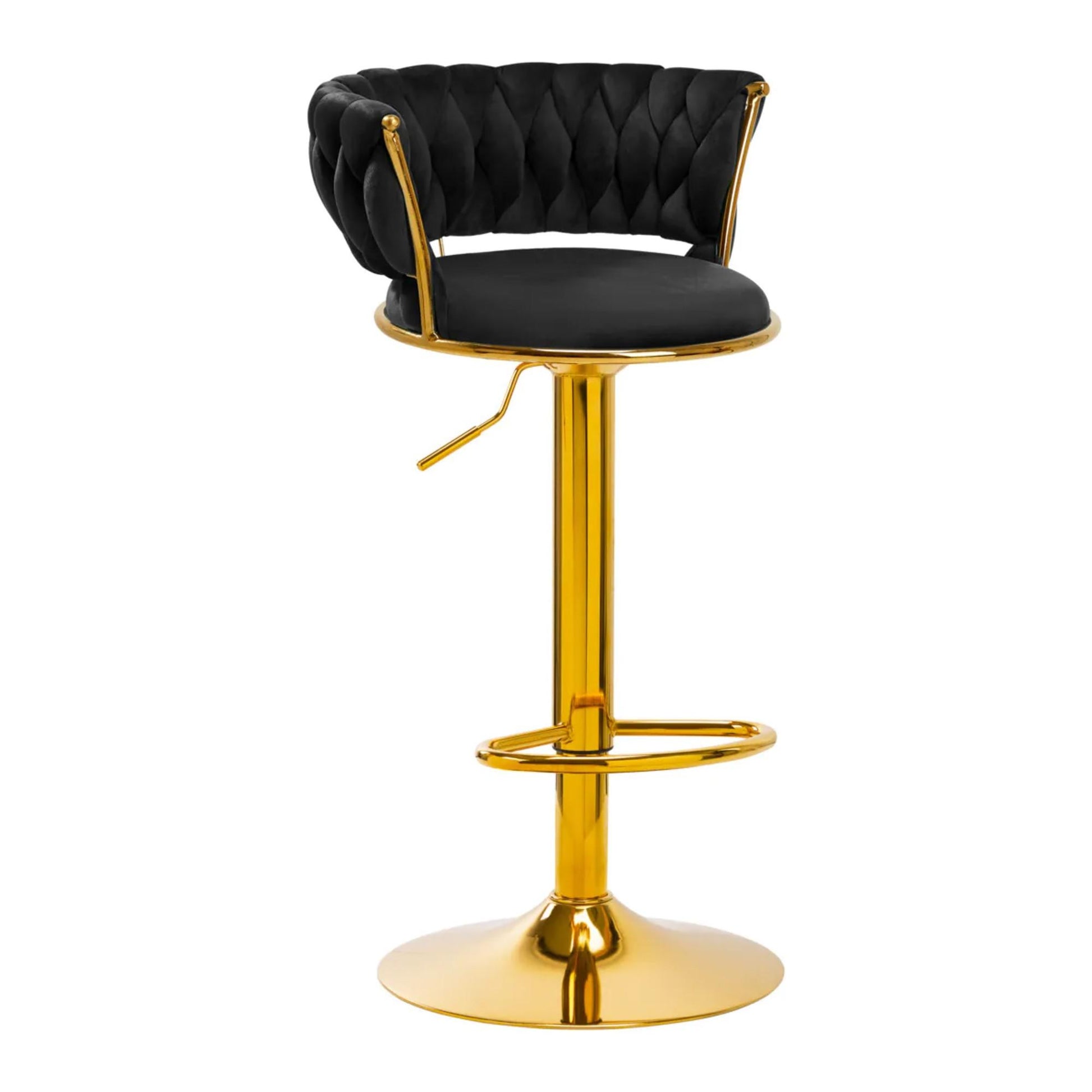 4Rico Sgabello QS-B313A in Velluto - Nero