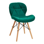 4Rico Sedia Scandinava QS-186 in Velluto - Verde
