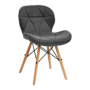4Rico Sedia Scandinava QS-186 in Velluto - Grigio