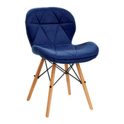 4Rico Sedia Scandinava QS-186 in Velluto - Blu Navy