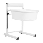 Carrello con Vaschetta Pedicure Regolabile - Bianco