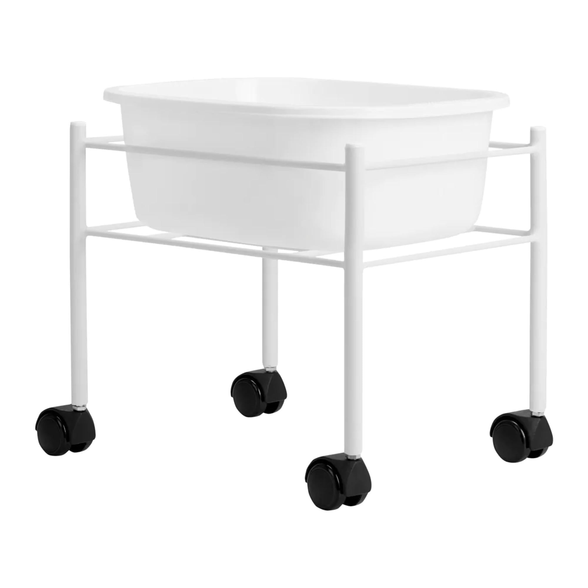Carrello con Vaschetta V1 Pedicure Dritta - Bianco