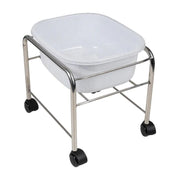 Carrello con Vaschetta V2 Pedicure Dritta - Cromo