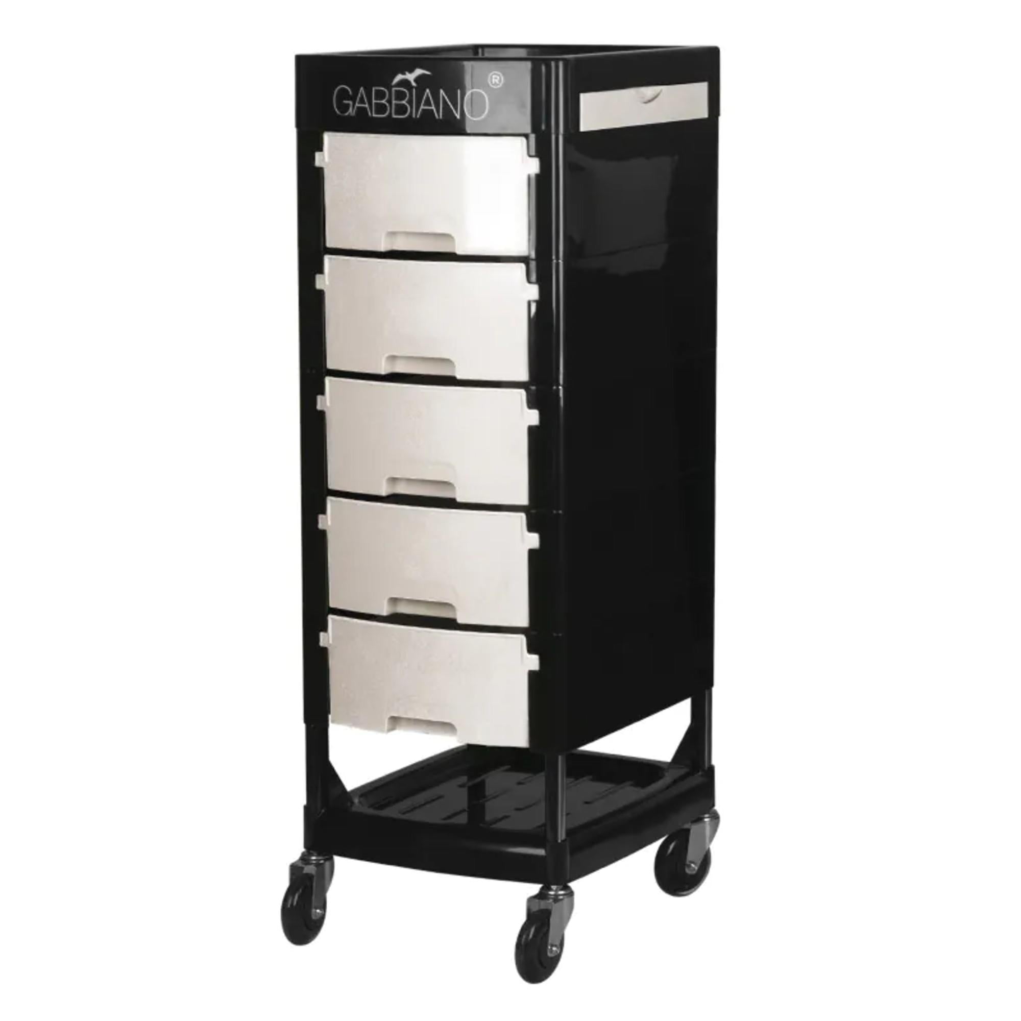 Gabbiano Carrello Porta Attrezzi FT65 Parrucchiere - Nero Bianco