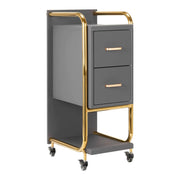 Gabbiano Carrello Porta Attrezzi Solo Parrucchiere - Grigio Oro
