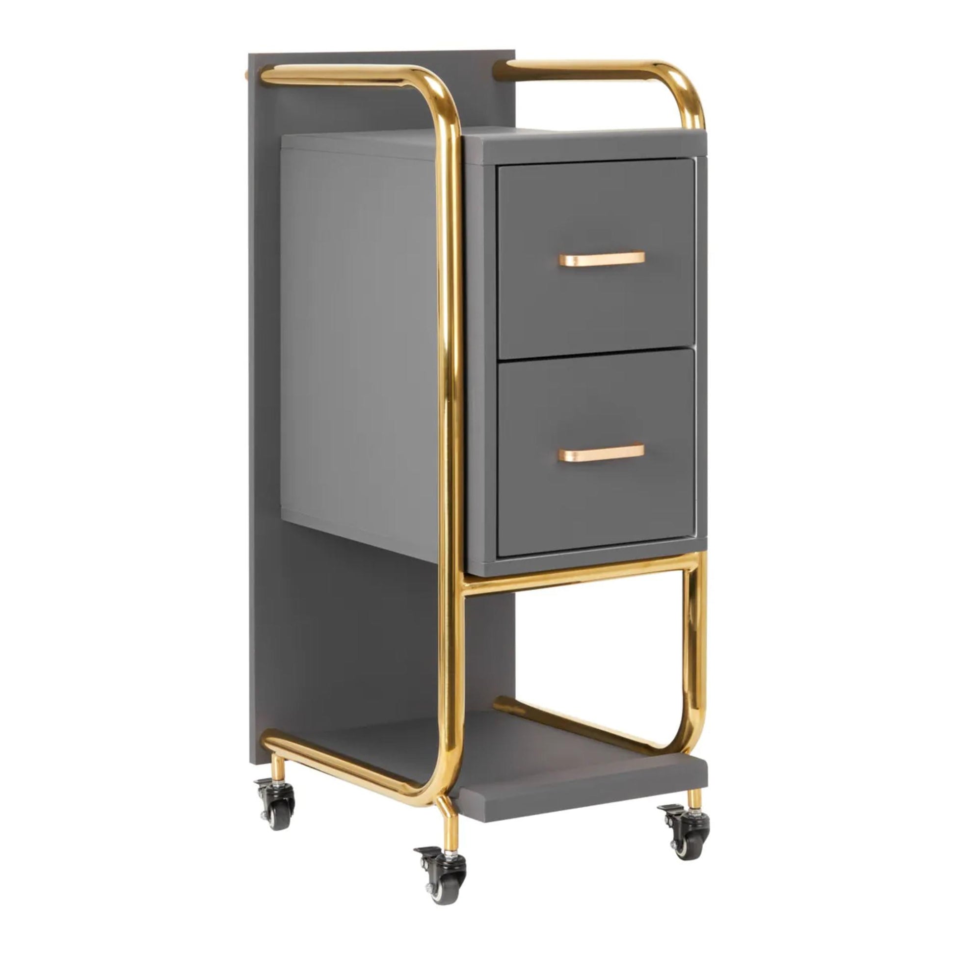 Gabbiano Carrello Porta Attrezzi Solo Parrucchiere - Grigio Oro