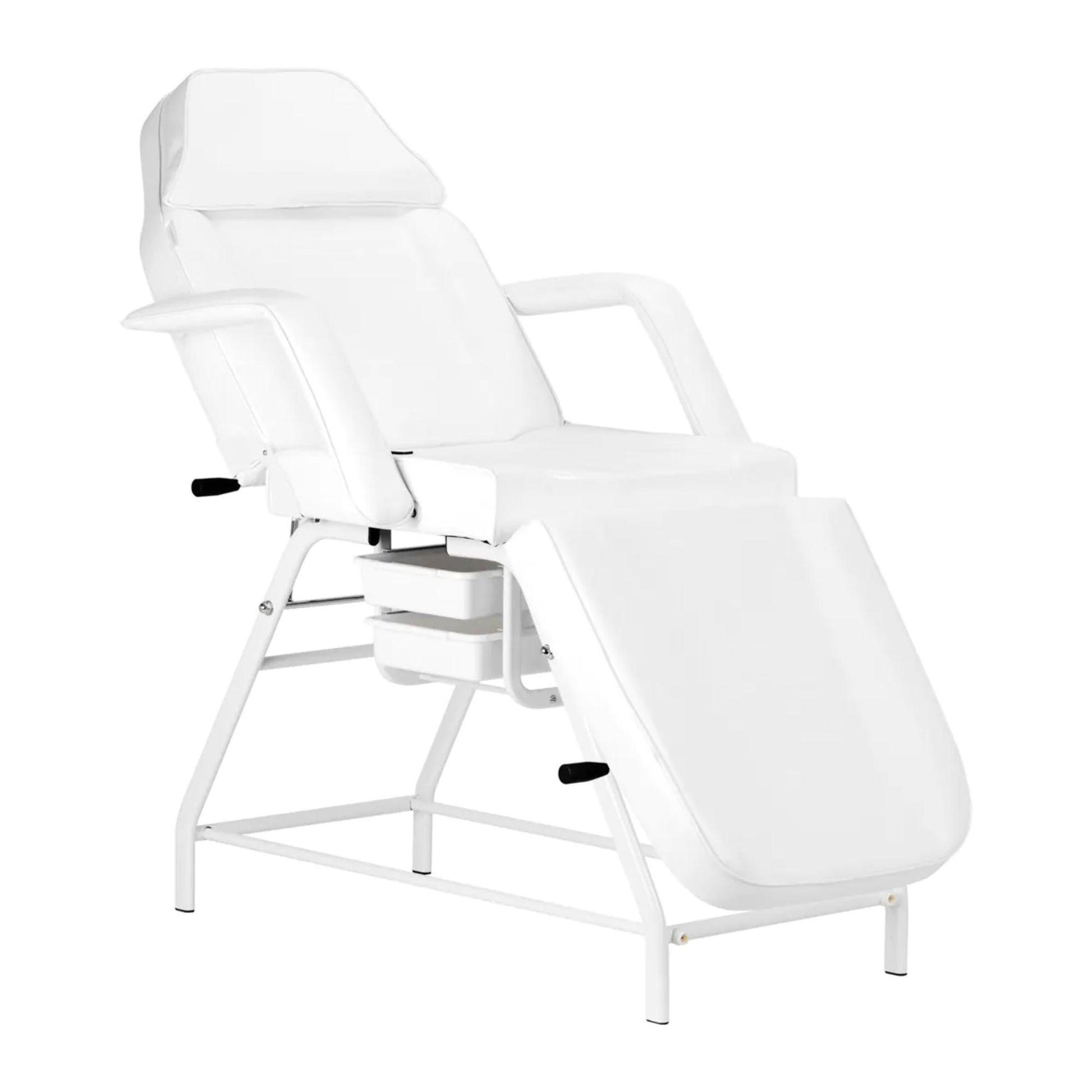 Poltrona Lettino 557A con Vassoi - Bianco