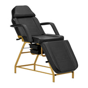 Poltrona Lettino 557G con Vassoi - Nero Oro