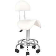 Sgabello 6001 con Rotelle - Bianco