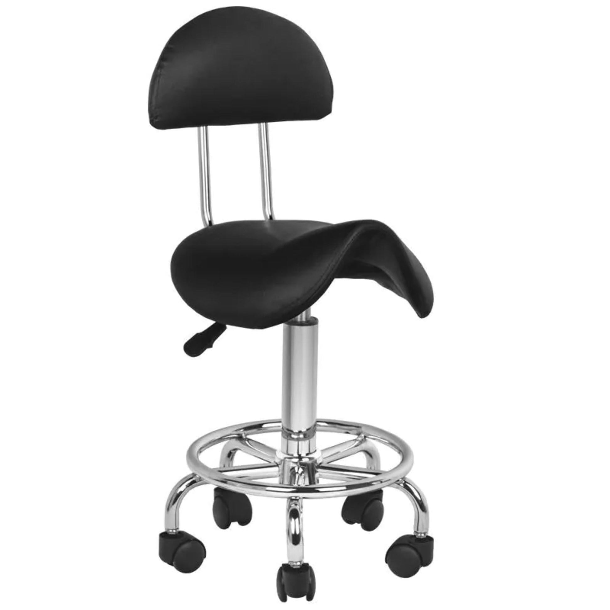Sgabello 6001 con Rotelle - Nero