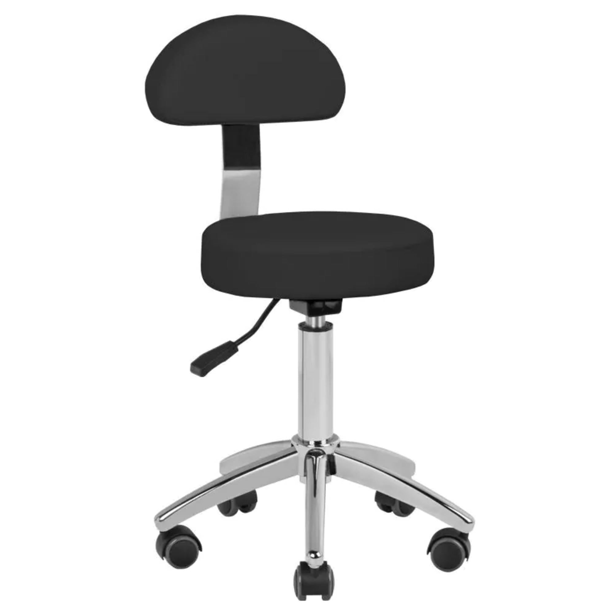 Sgabello AM-304 con Rotelle - Nero