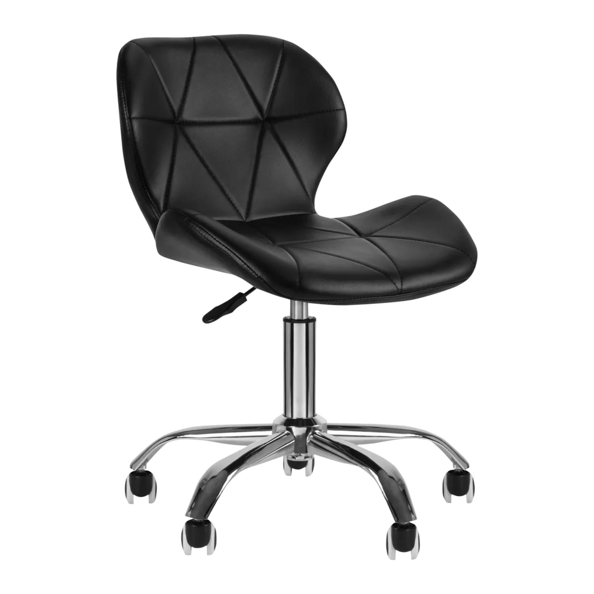 Sgabello QS-06 con Rotelle - Nero