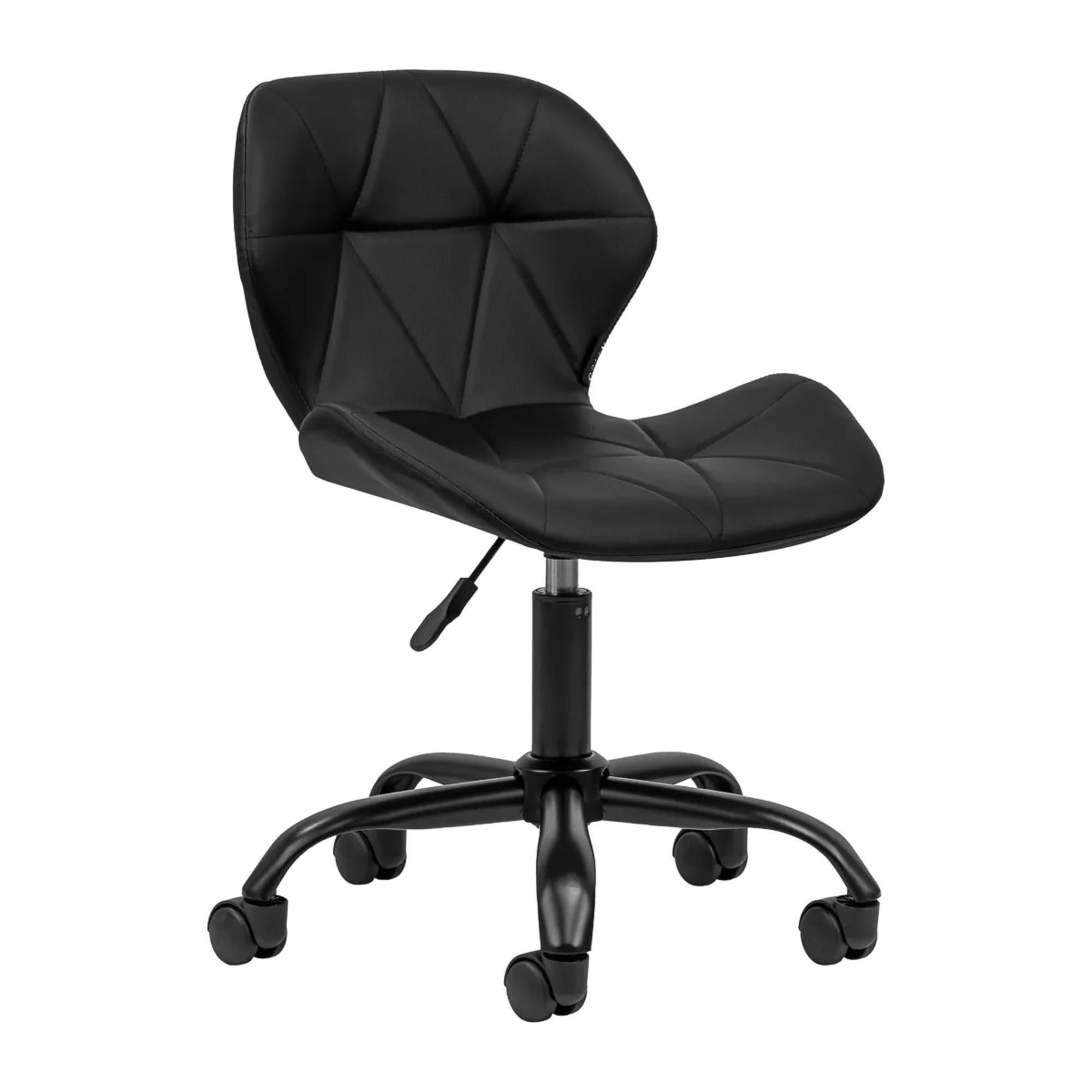 Sgabello QS-06B con Rotelle - Nero Nero