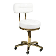Sgabello AM-961 con Rotelle - Bianco