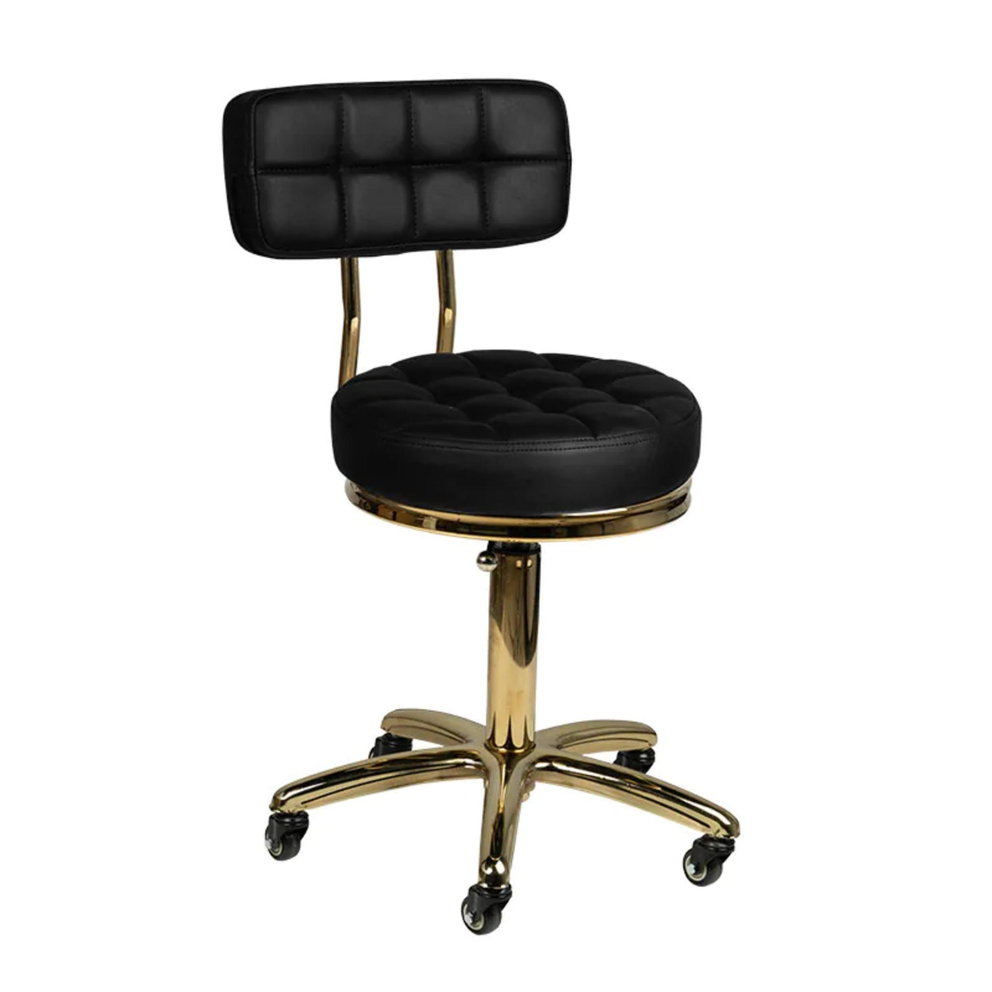 Sgabello AM-961 con Rotelle - Nero