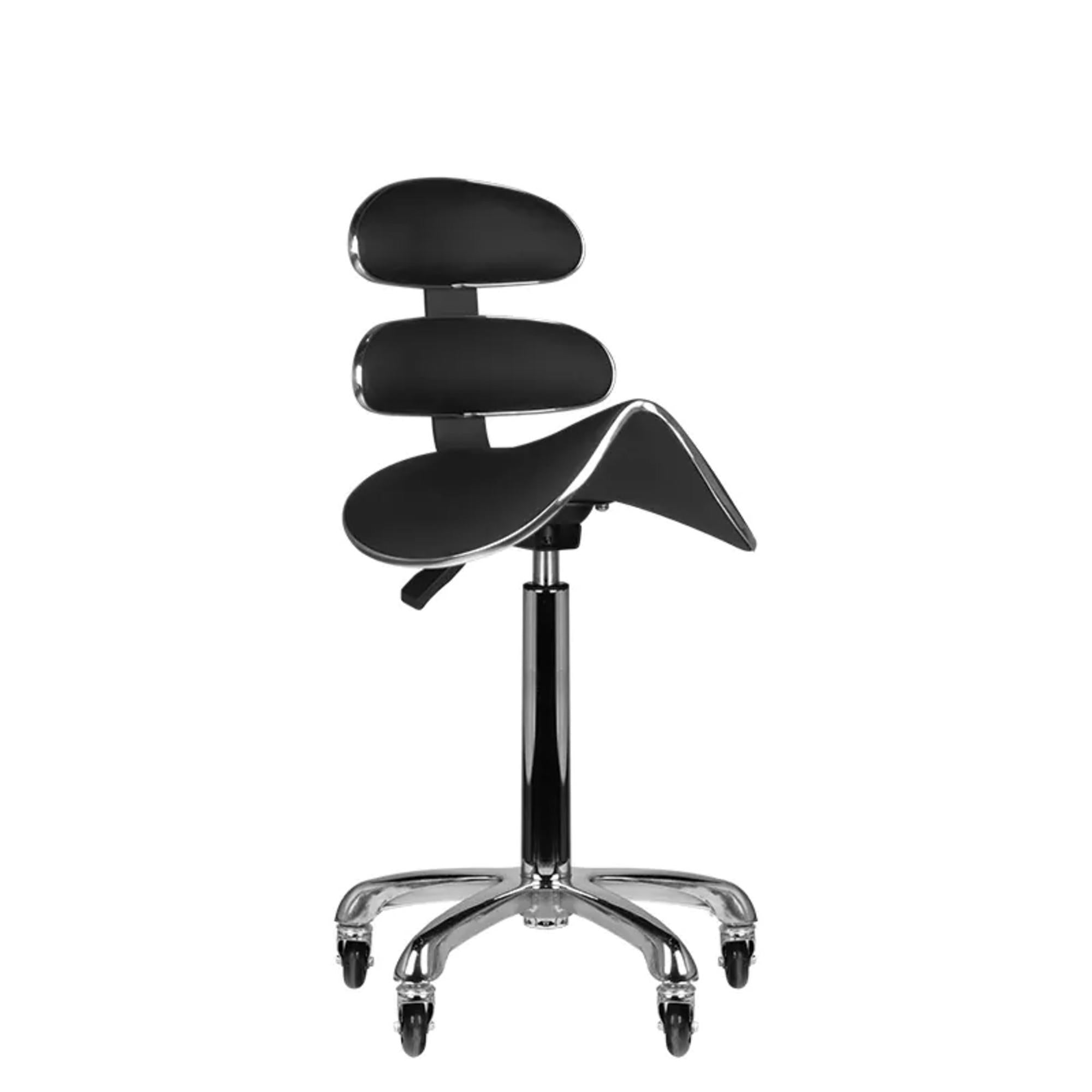 Sgabello Roll Speed AM-880 con Rotelle - Nero