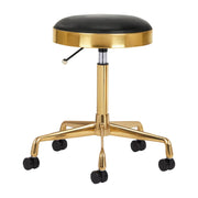 Sgabello H7 con Rotelle - Nero Oro
