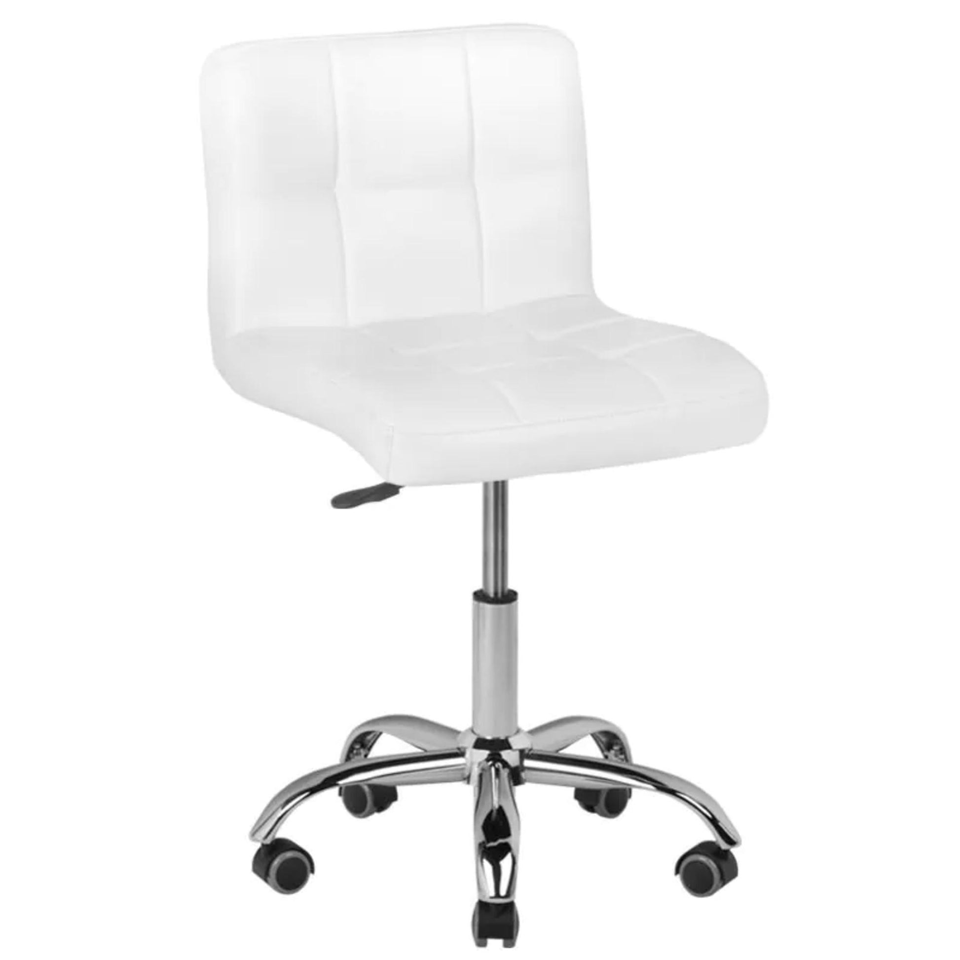 Sgabello A-5299 con Rotelle - Bianco