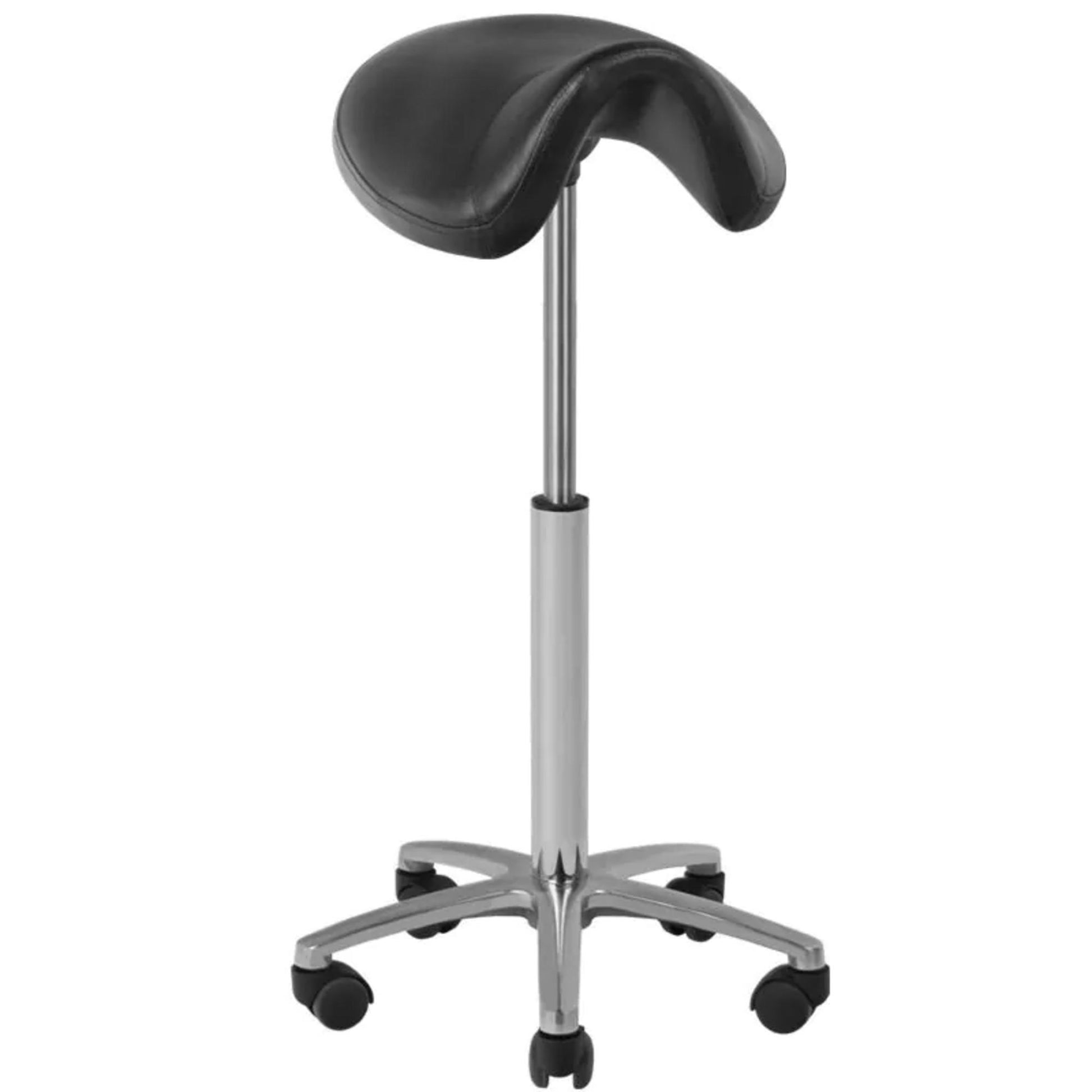 Sgabello 001B con Rotelle - Nero