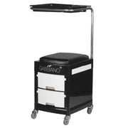 Gabbiano Sgabello Poggiapiedi 16 Plus per Pedicure - Nero Bianco