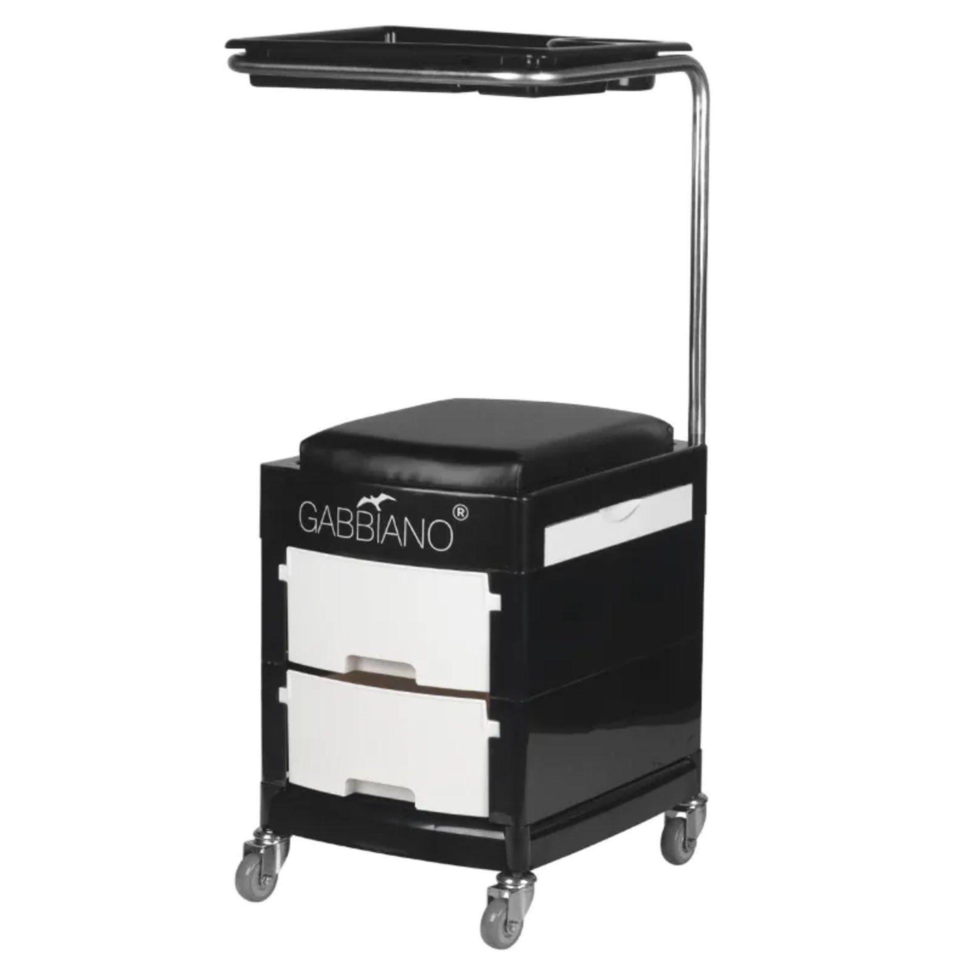 Gabbiano Sgabello Poggiapiedi 16 Plus per Pedicure - Nero Bianco