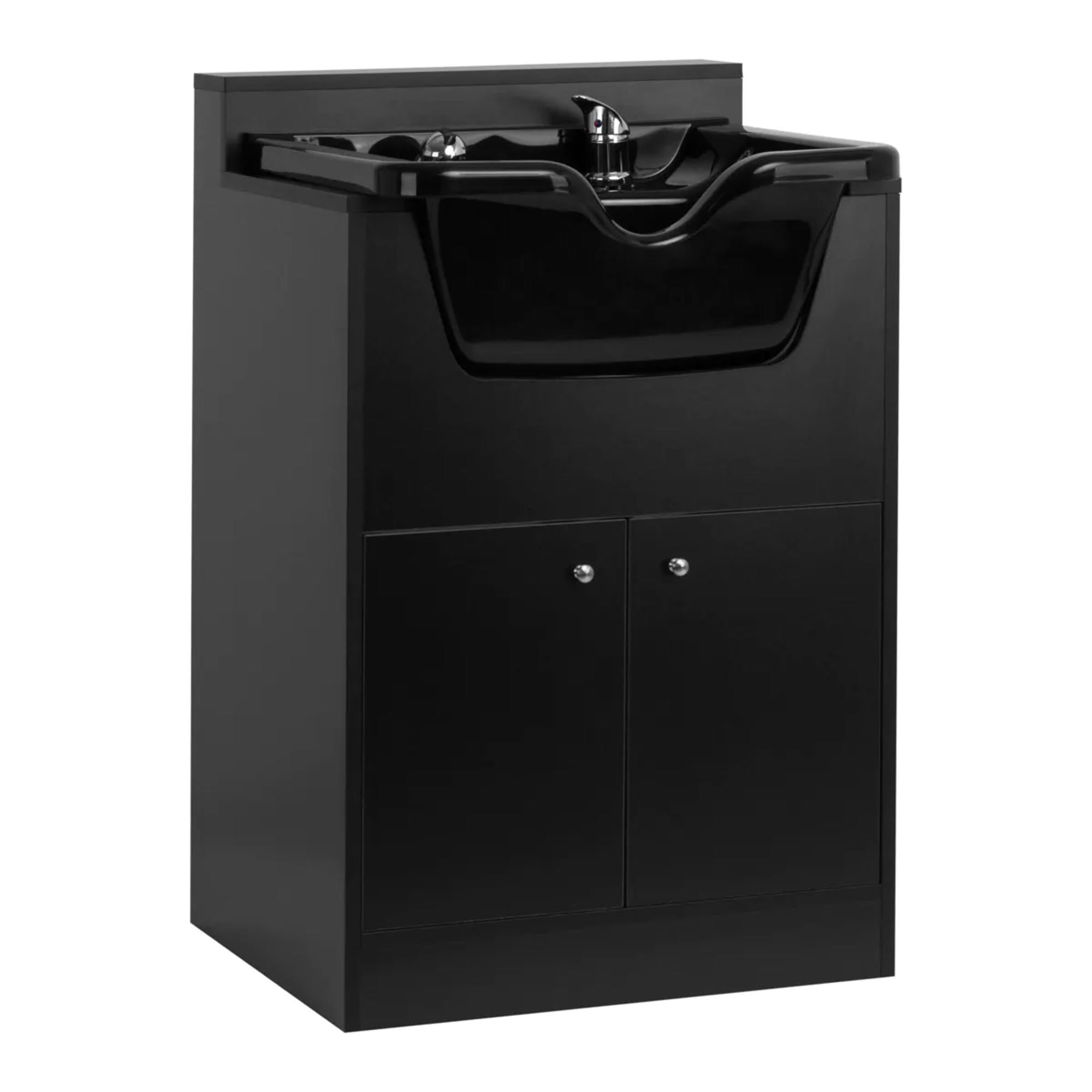 Gabbiano Lavaggio Mobile BB06 per Parrucchiere - Nero