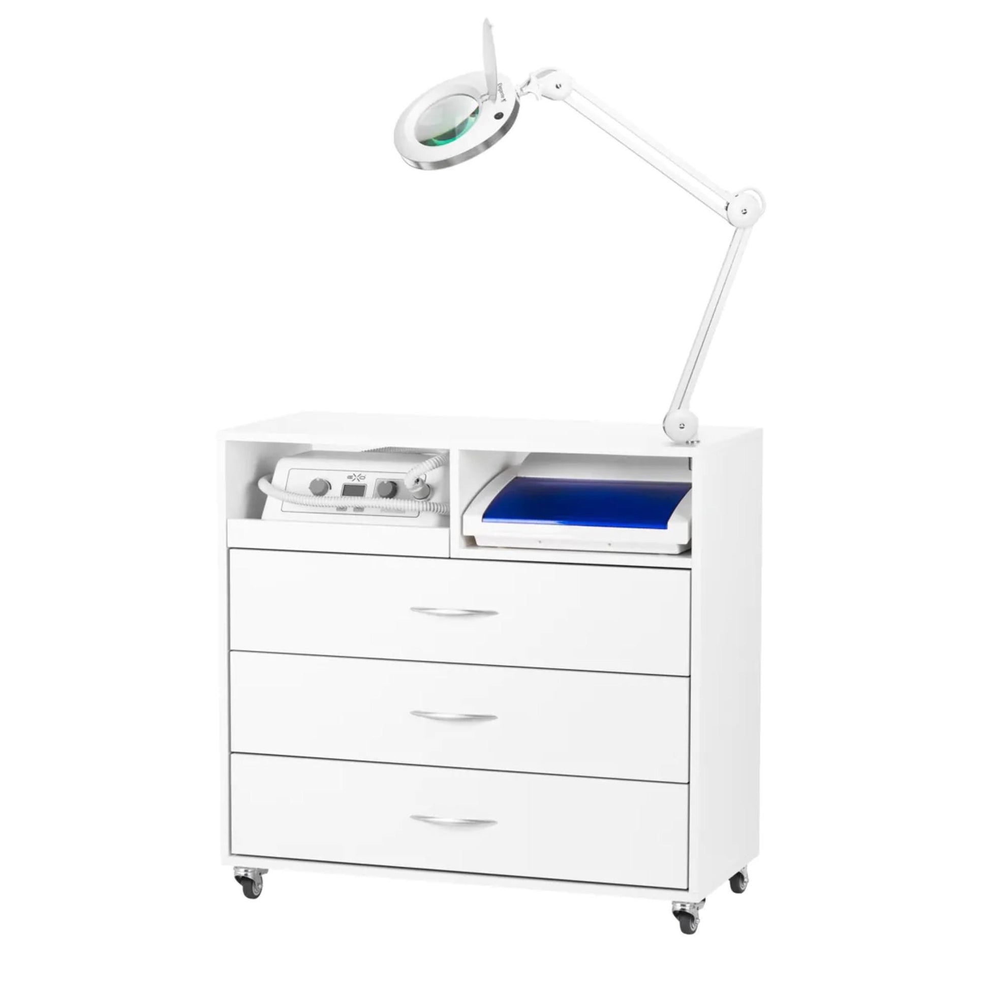 Set con Cassettiera Y-200 Max Fresa Lente e Sterilizzatore - Bianco