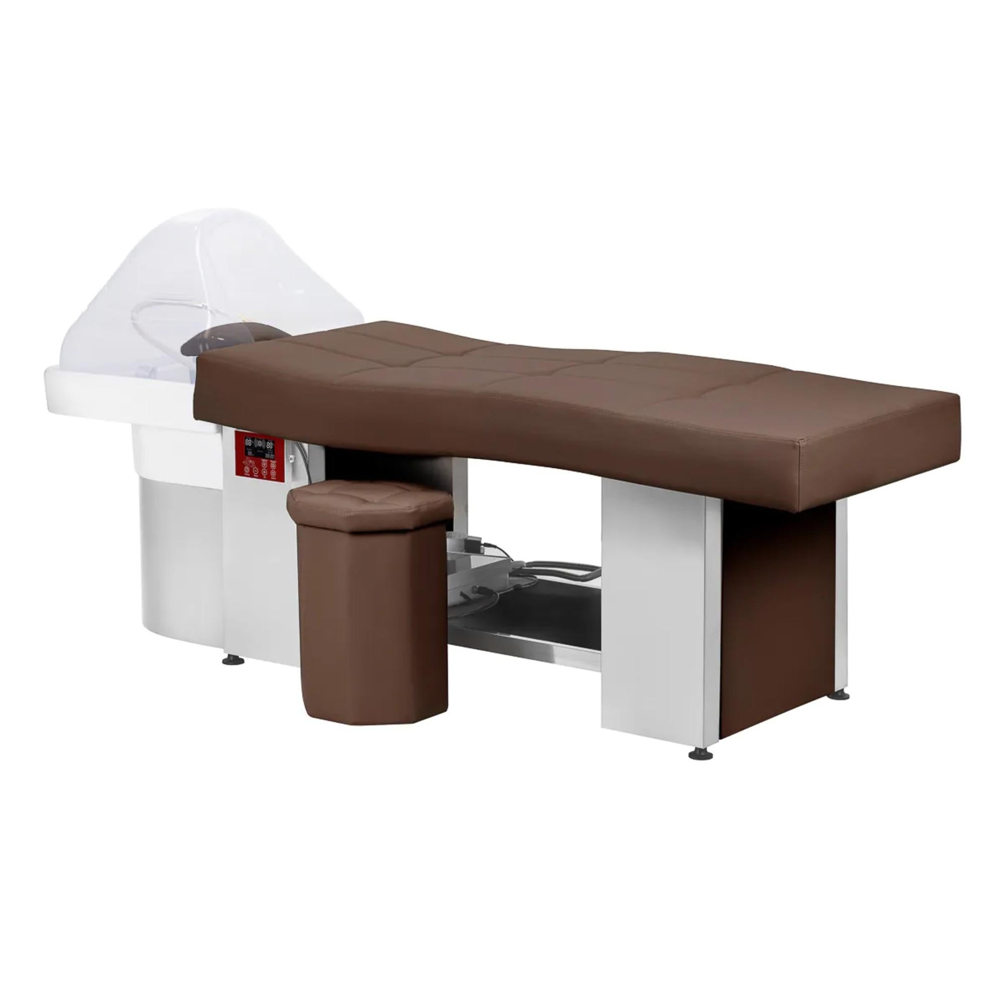 Gabbiano Lettino con Lavaggio Head Spa 017 per Parrucchiere - Marrone