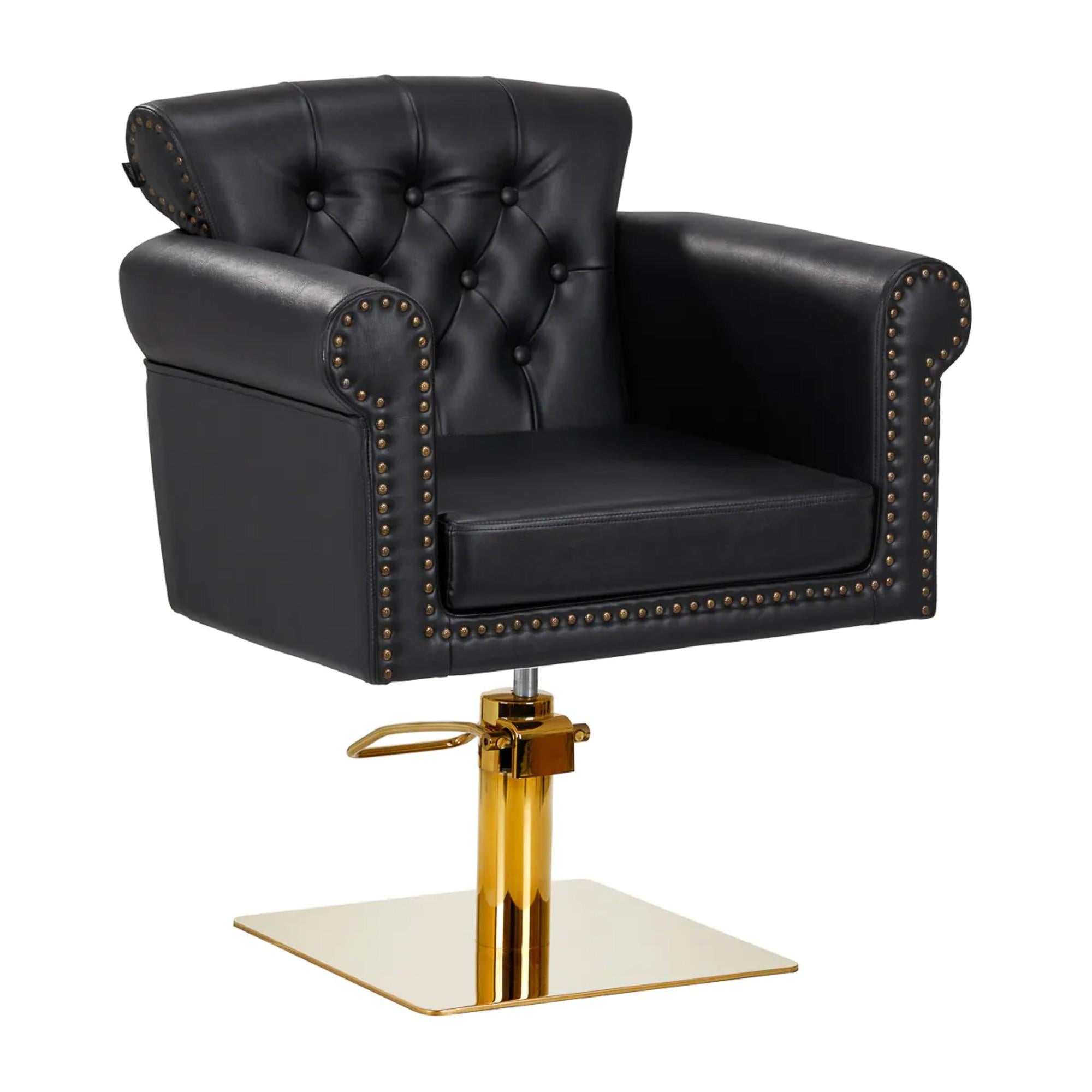 Gabbiano Poltrona Berlin per Parrucchiere - Nero Oro