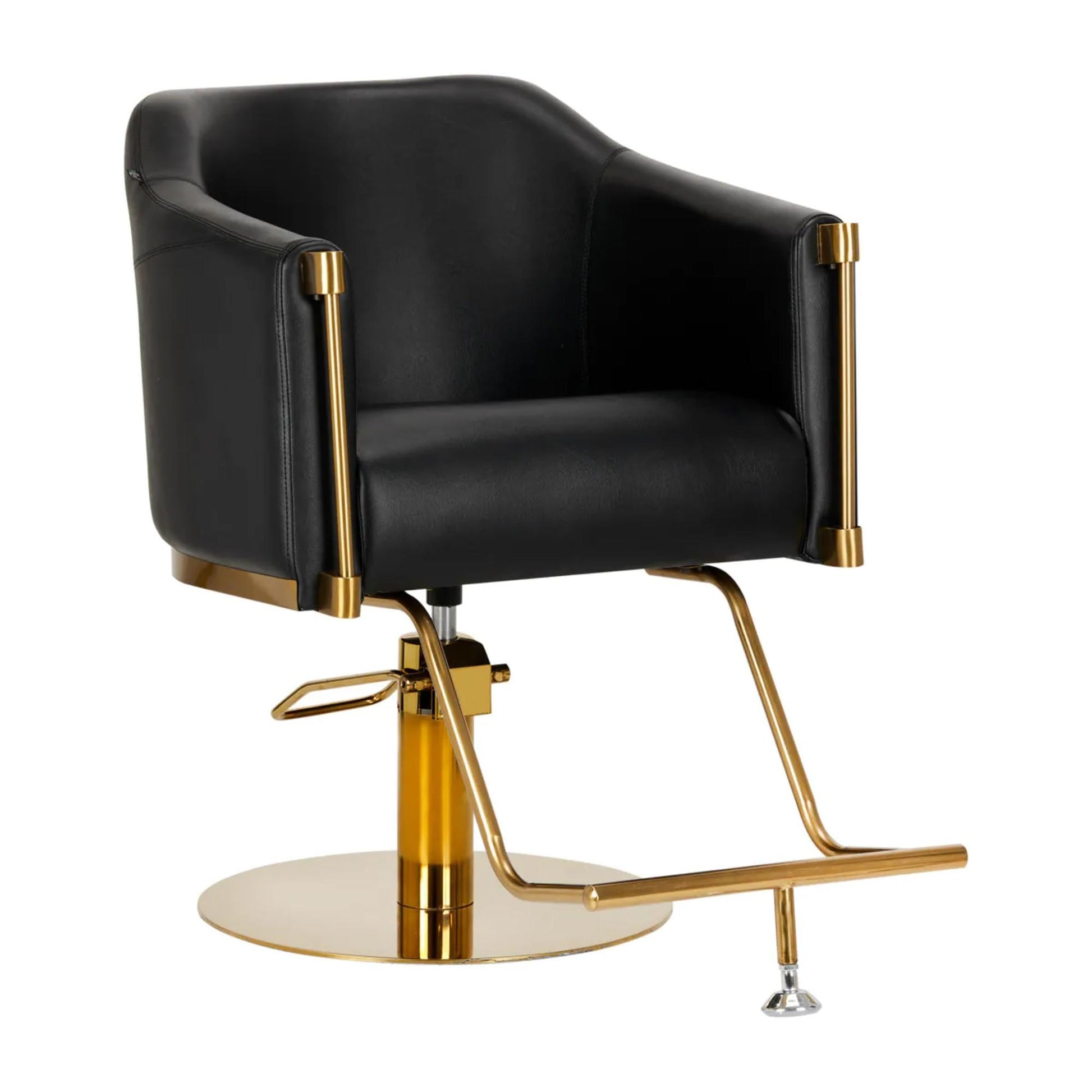 Gabbiano Poltrona Burgos per Parrucchiere - Nero Oro
