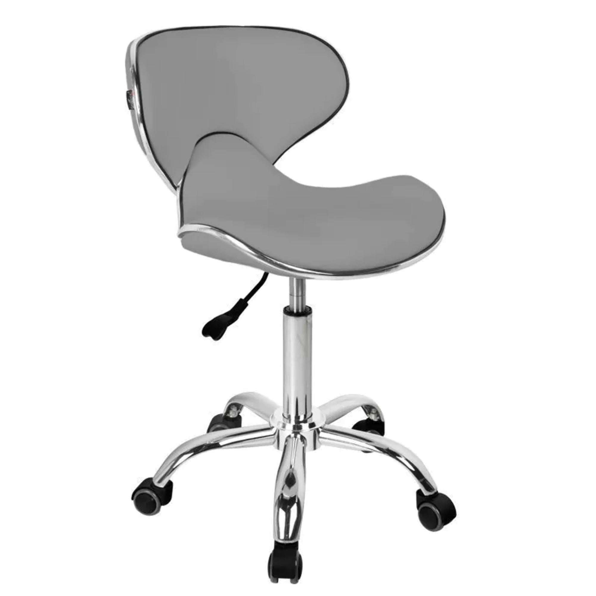 Gabbiano Sgabello Q-4599 con Rotelle - Grigio