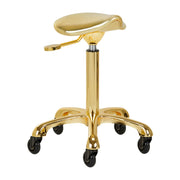 Gabbiano Sgabello Roll Speed con Rotelle - Fine Gold