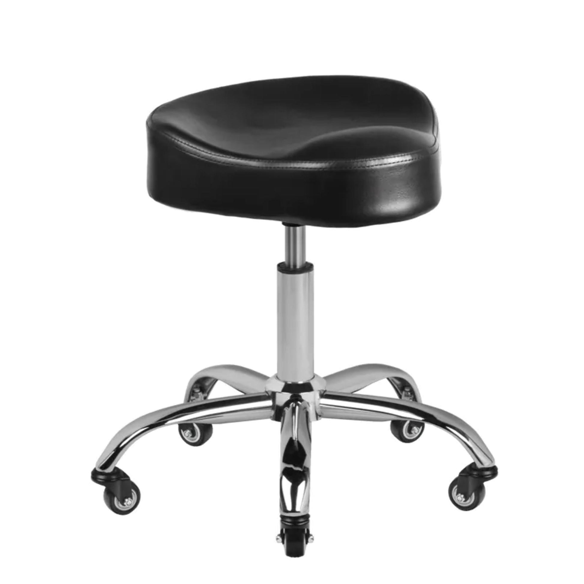 Gabbiano Sgabello A450 con Rotelle - Nero