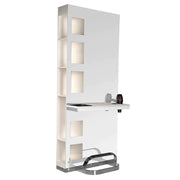 Gabbiano Specchiera B058 Ciliegio per Parrucchiere - Perla