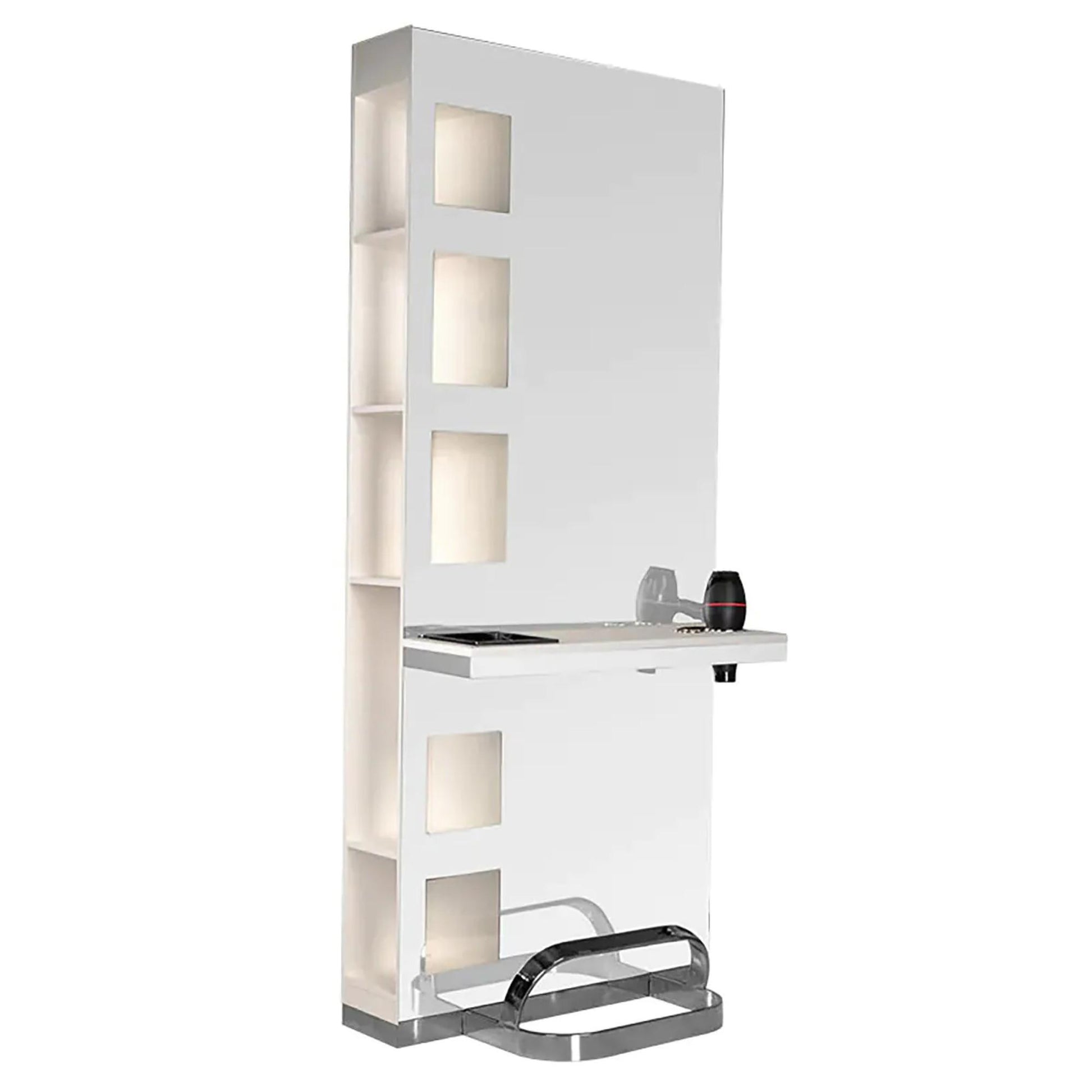 Gabbiano Specchiera B058 Ciliegio per Parrucchiere - Perla