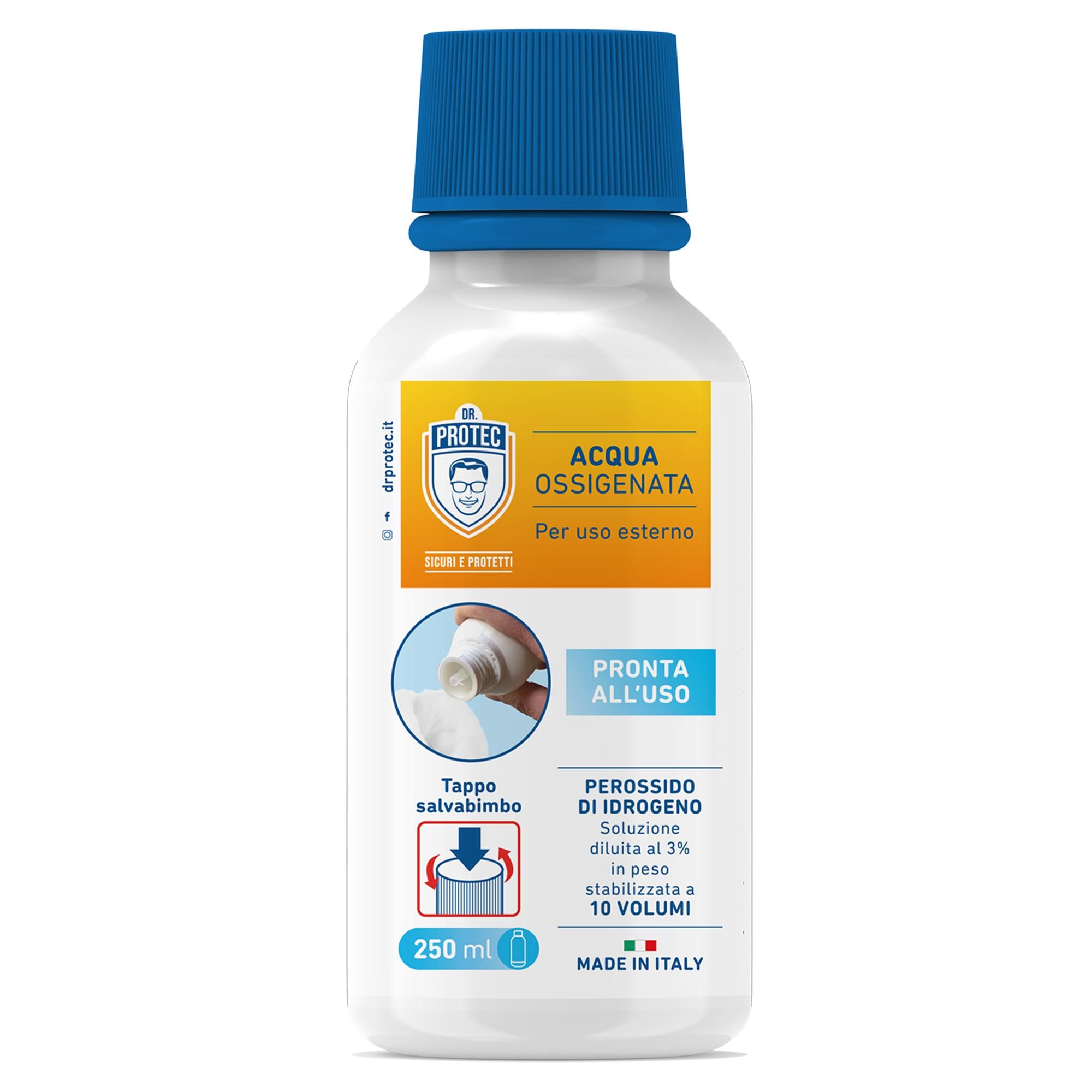 Dr Protec Acqua Ossigenata Uso Esterno - 250ml