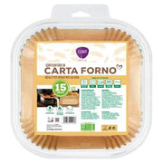 Clendy Contenitori Carta Forno Quadrati 22cm - 15pz