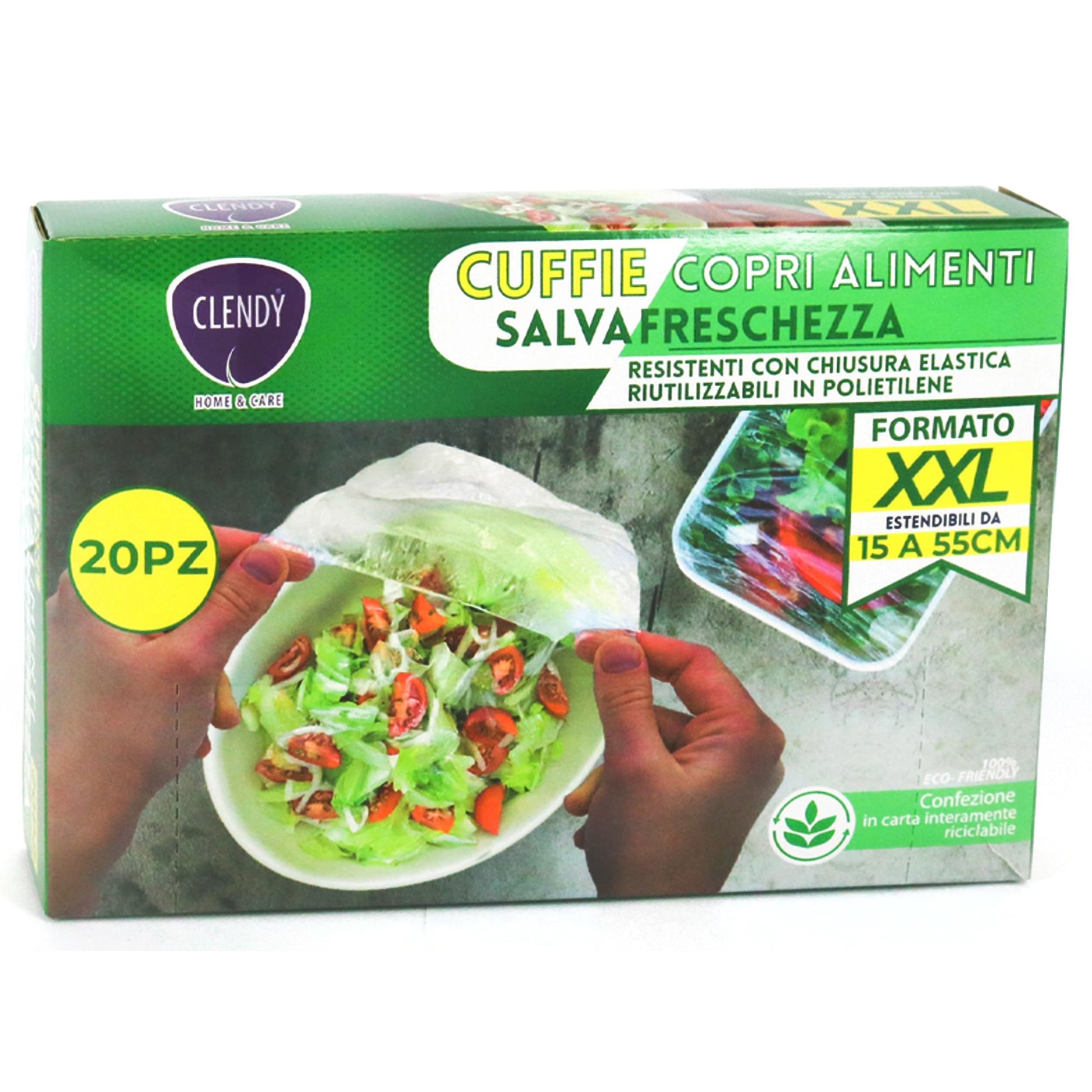 Clendy Cuffie Copri Alimenti XXL - 20pz