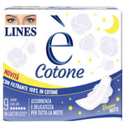Lines È Cotone Assorbenti Ali Notte - 9pz