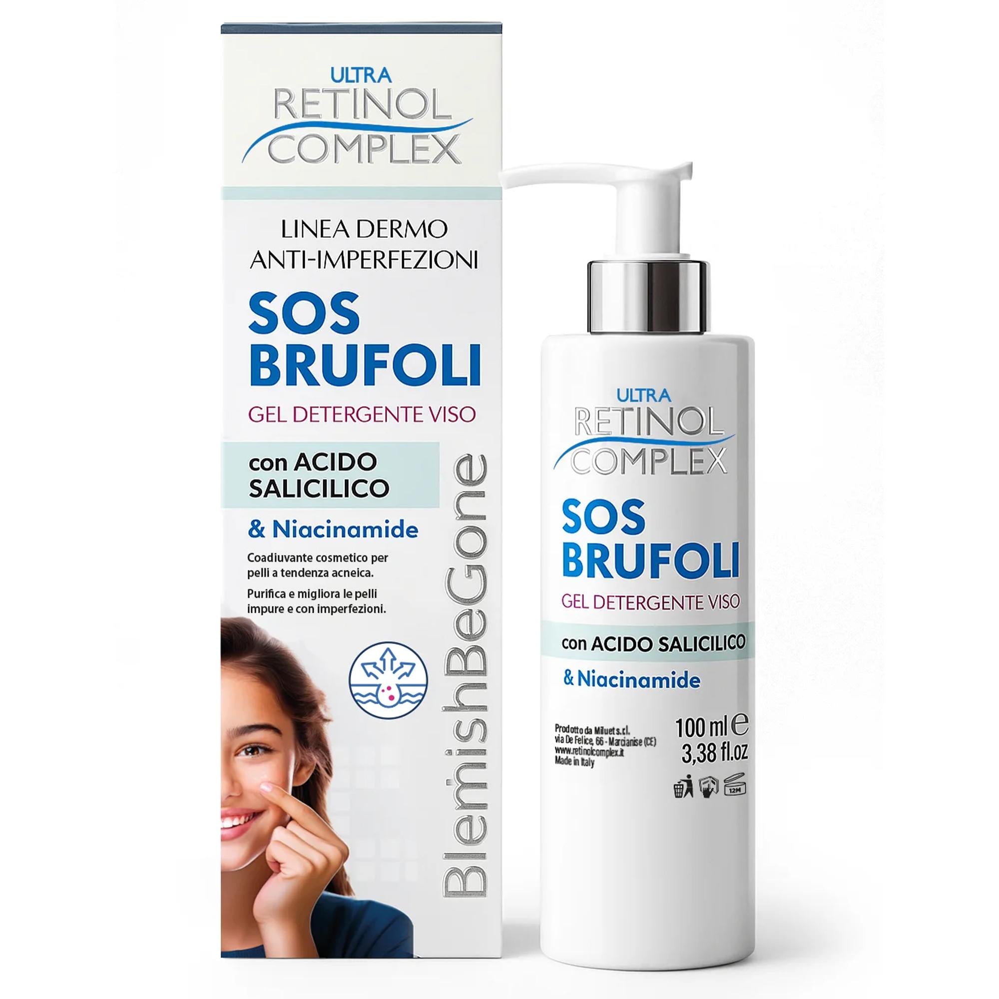 Retinol Complex SOS Brufoli Gel Detergente Viso - 100ml