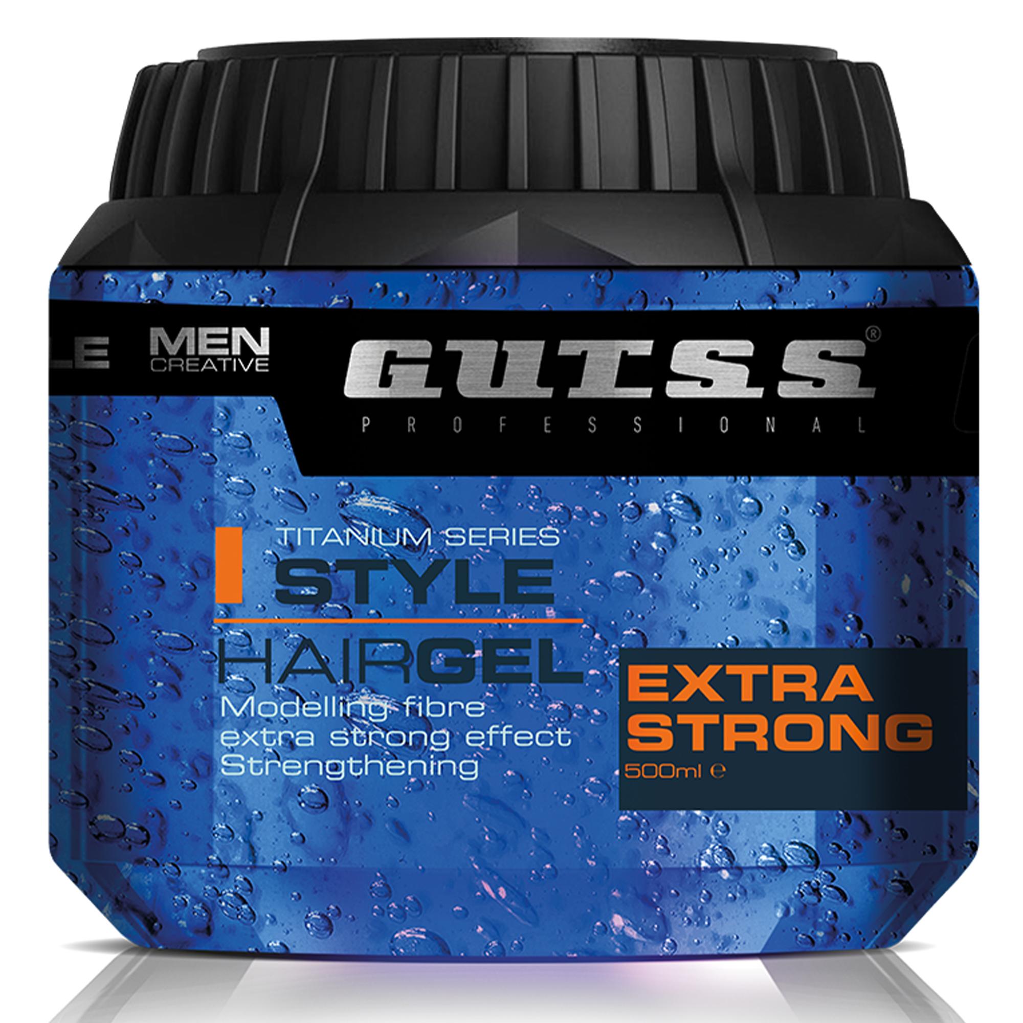 Gutss Titanium Style Hair Gel 500ml - Extra Strong