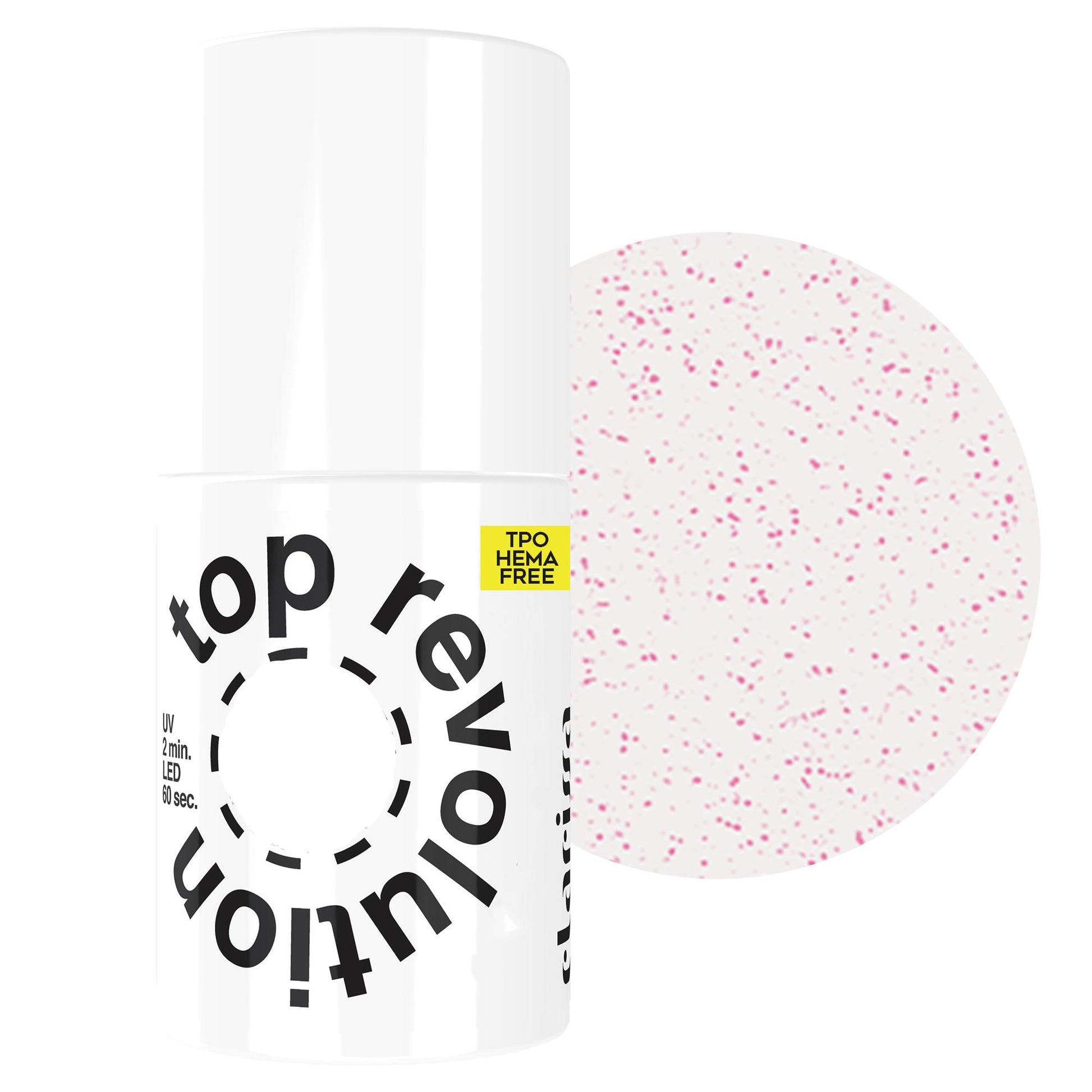 Clarissa Top Revolution TPO HEMA FREE UV/LED 7ml - Pink Microglitter