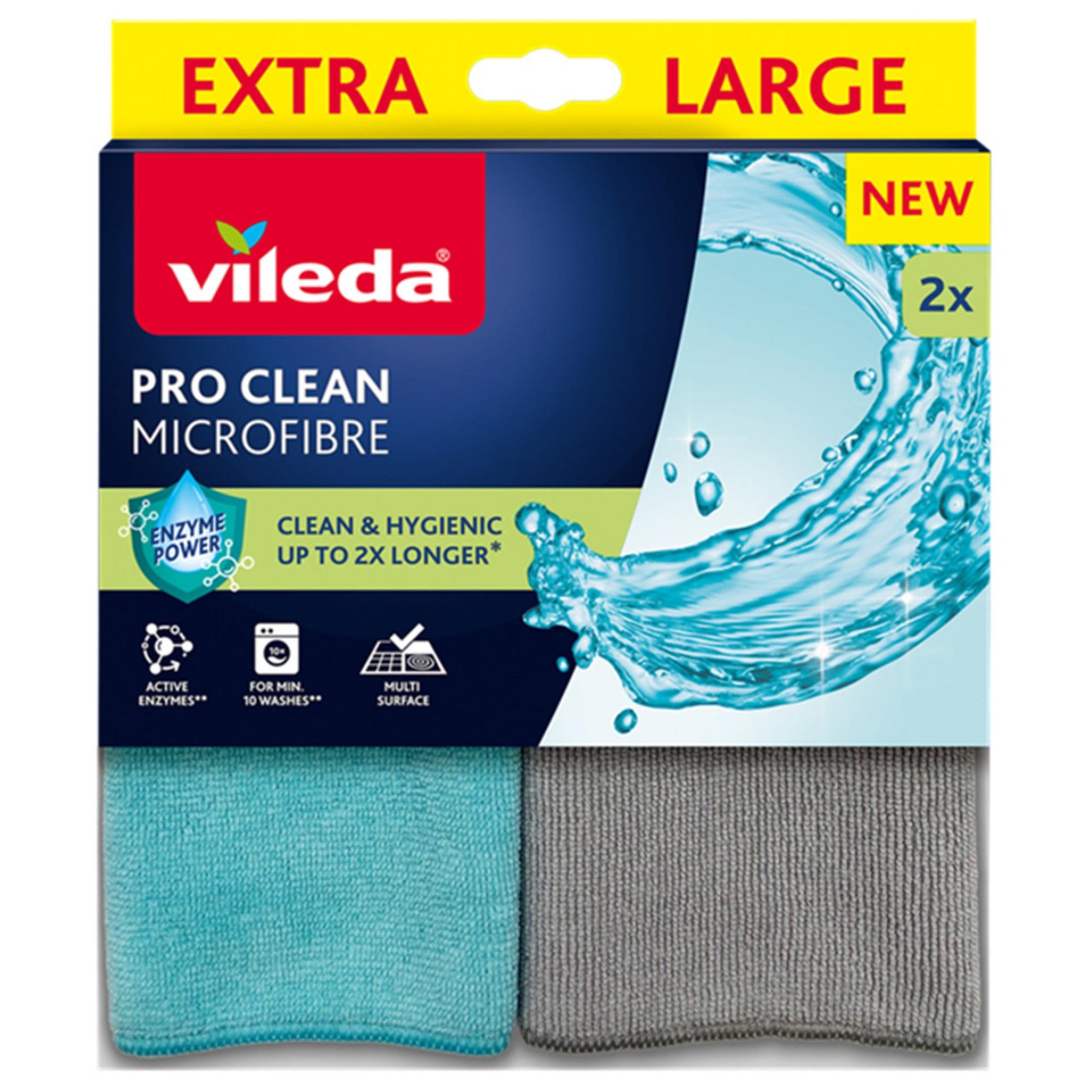 Vileda Pro Clean Panno Microfibra Extra Large - 2pz