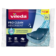 Vileda Pro Clean Spugna Viscosa con Retina - 2pz