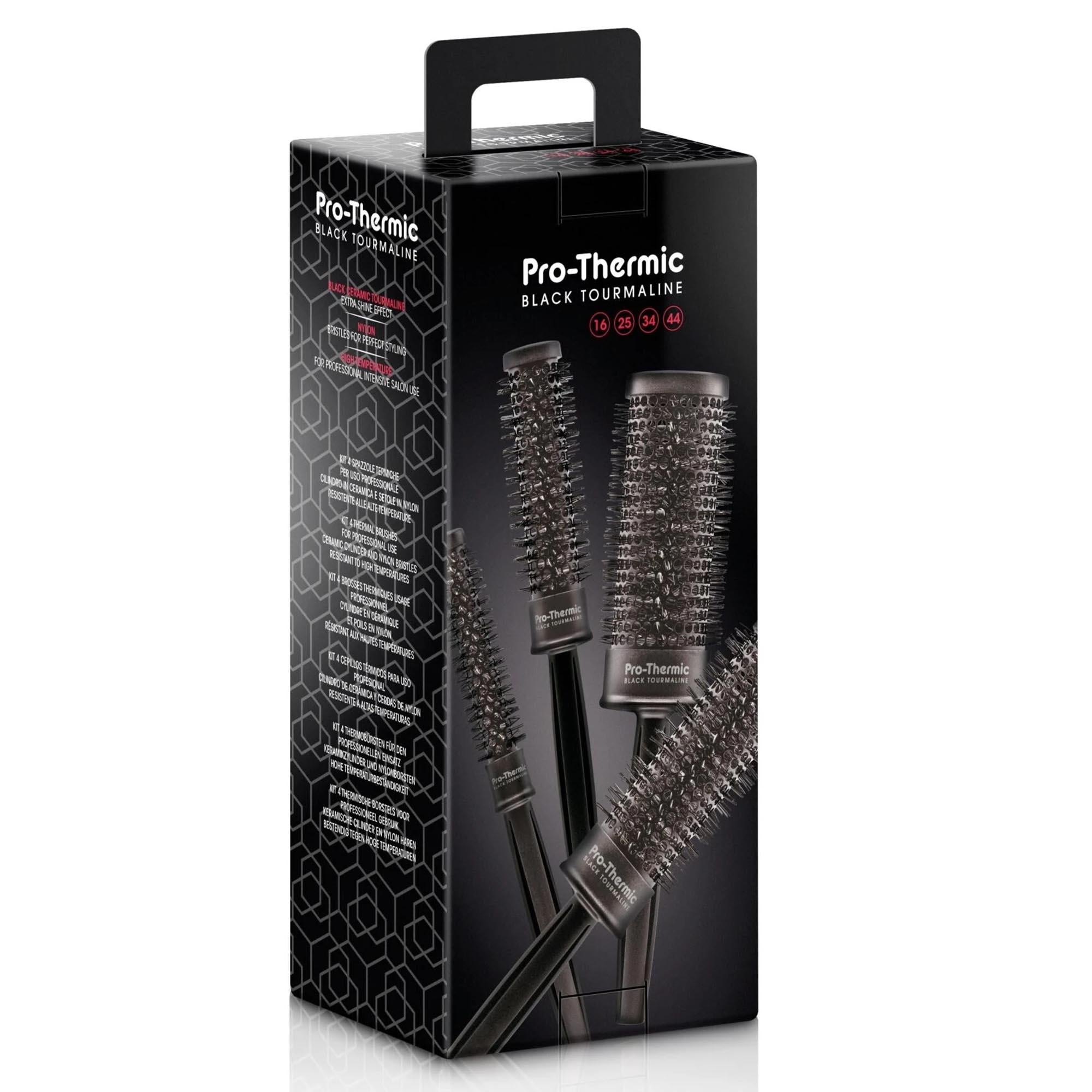 Kit Pro Thermic Spazzole Black Tourmaline - 4pz