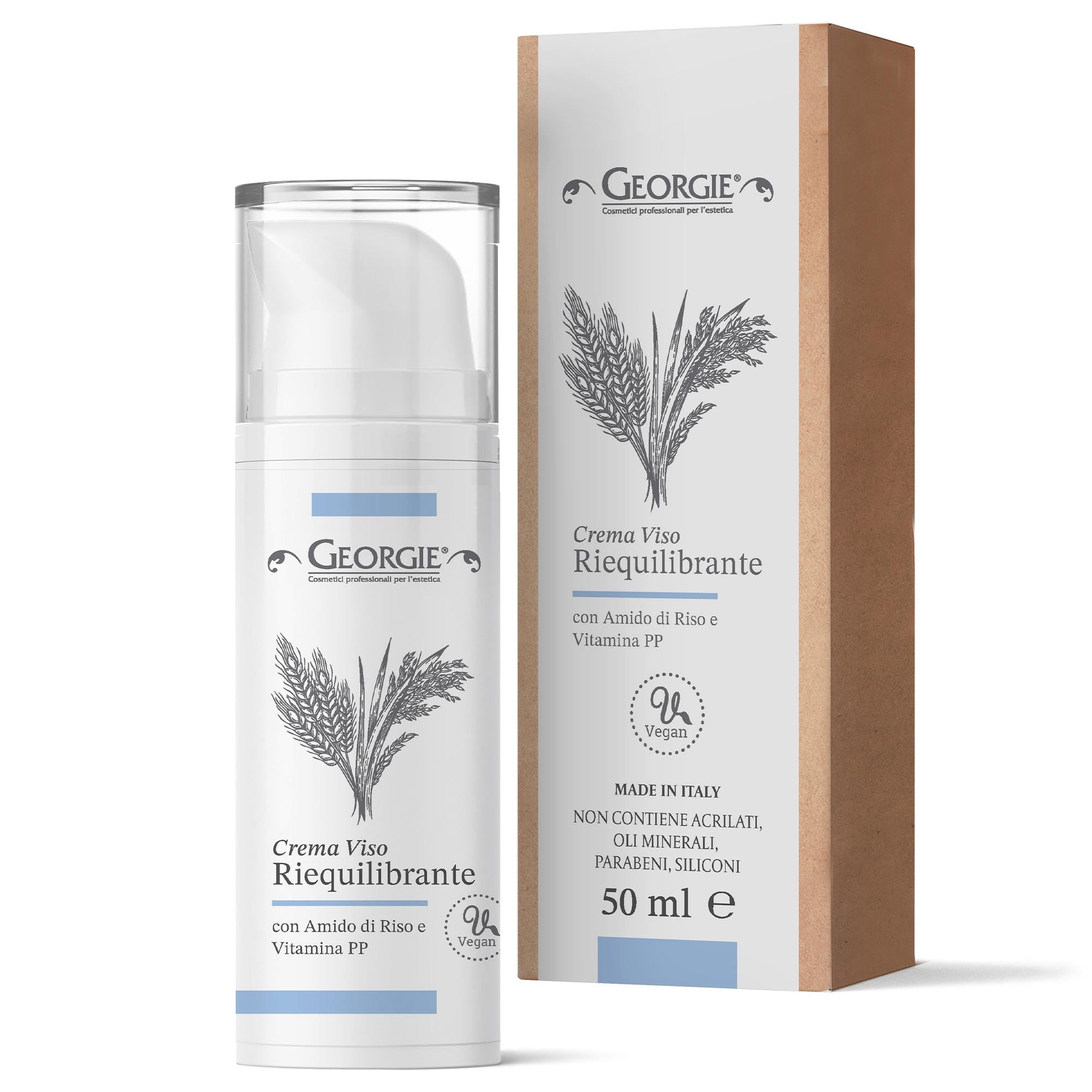 Georgie Crema Viso Riequilibrante con Amido di Riso e Vitamina PP - 50ml