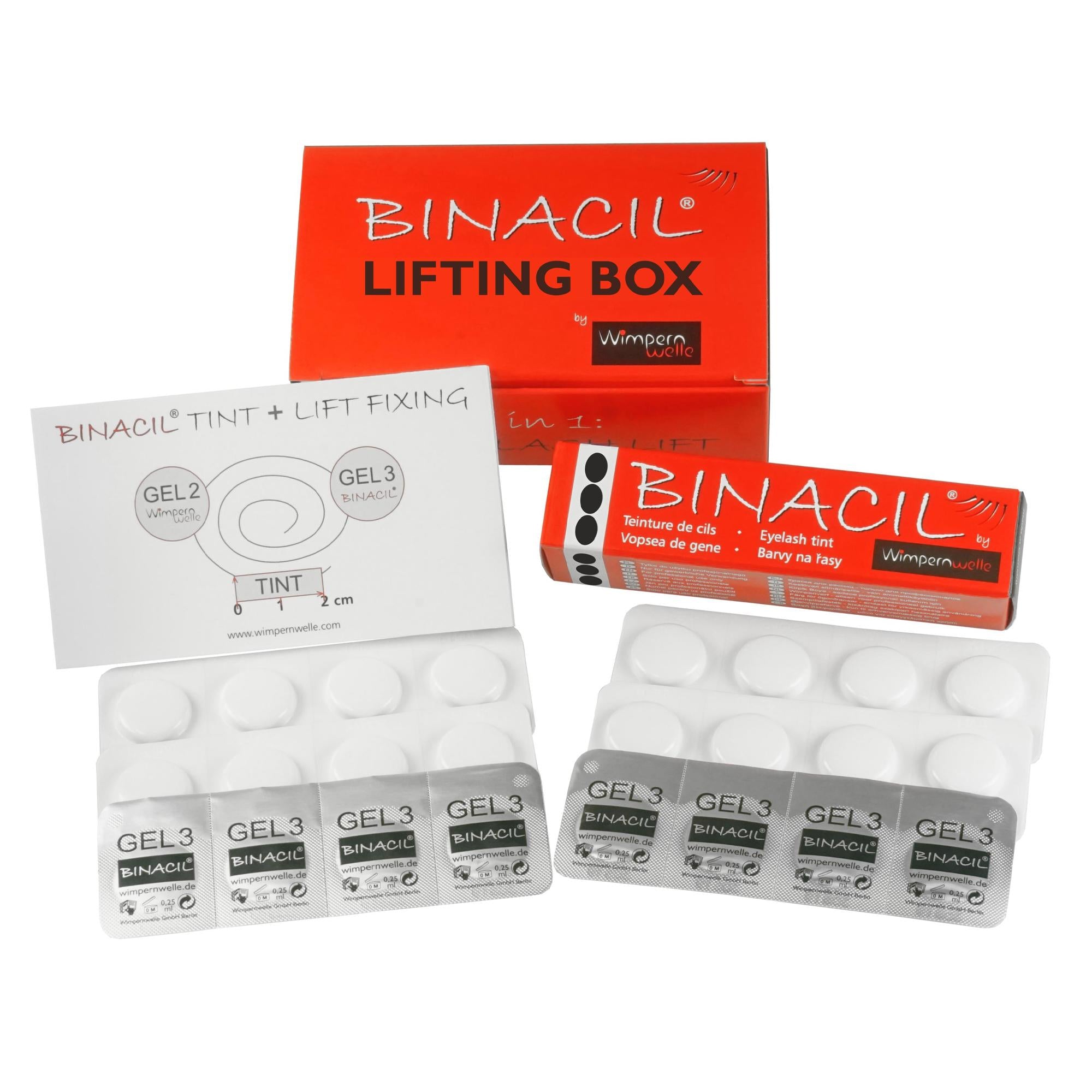 Wimpernwelle Binacil Lifting Box 2in1 Laminazione Ciglia - Nero