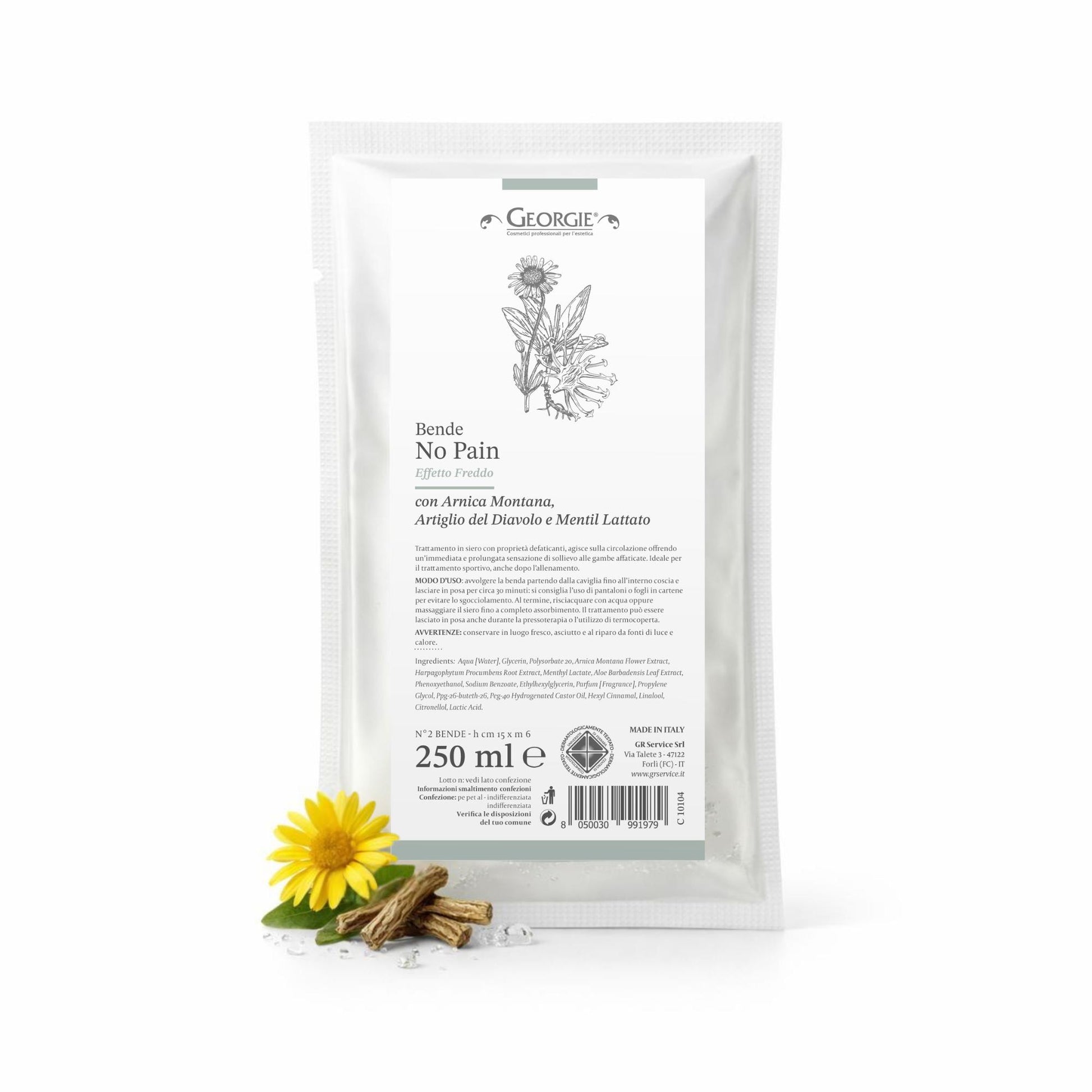 Georgie Bendaggio No Pain Trattamento Defaticante - 2 Bende in 250ml