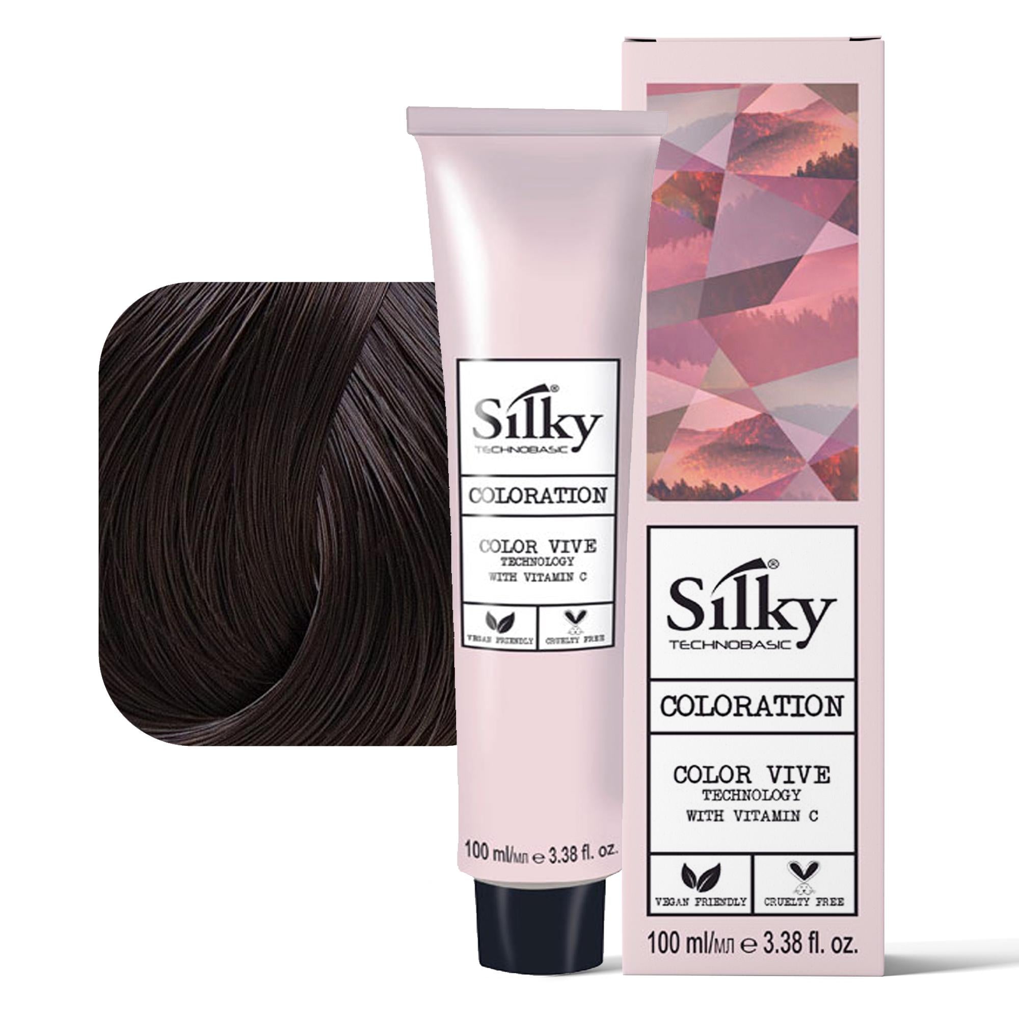 Silky Technobasic Coloration Tintura per Capelli 100ml - 4.5